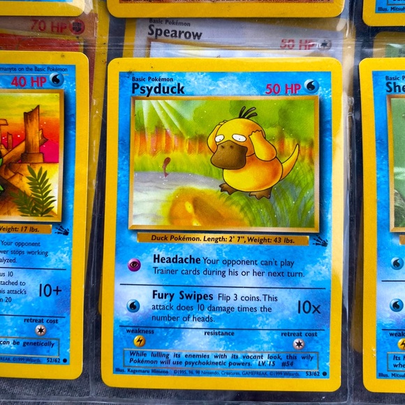 Psyduck Pokémon trading card